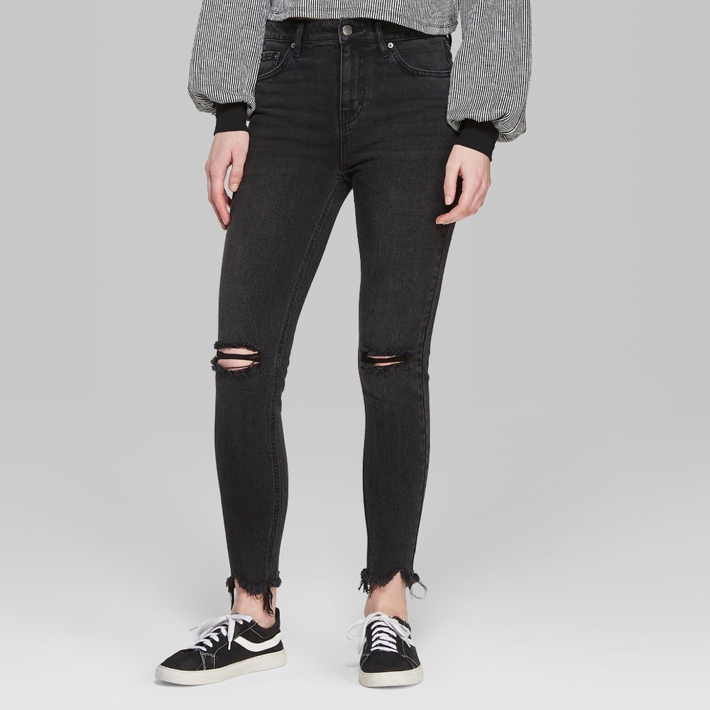 NWOT⚡️High-Waisted Black Skinny Jeans